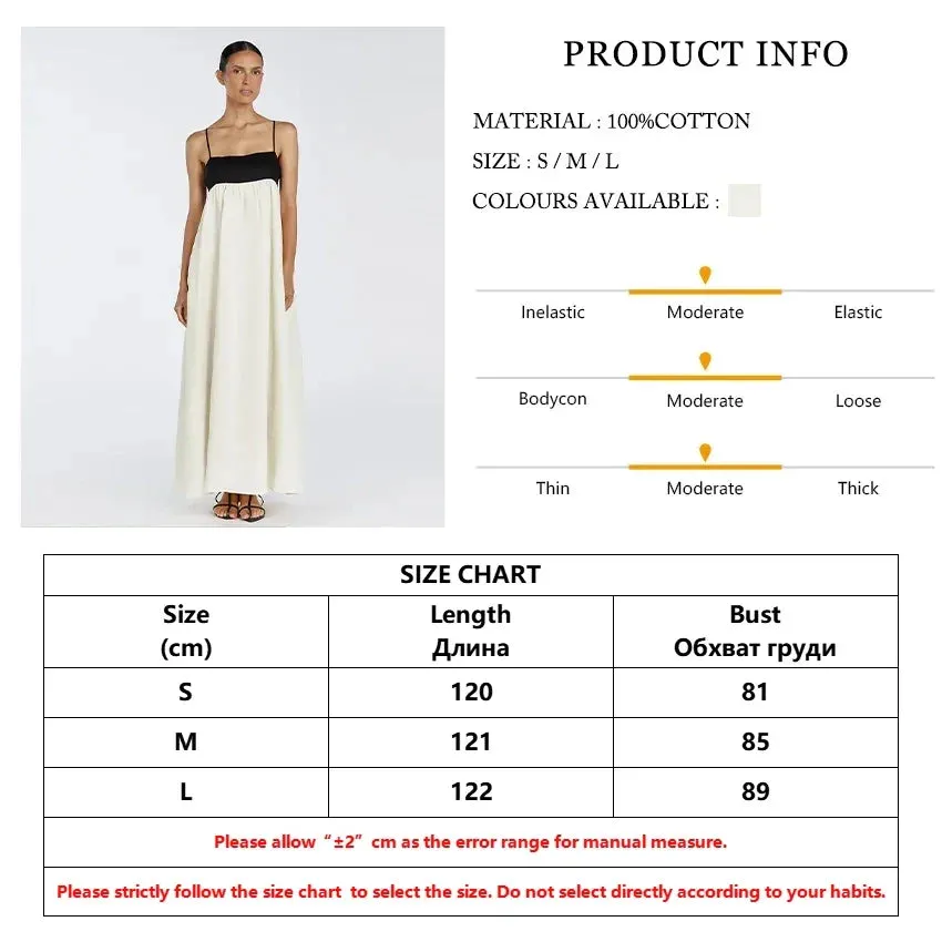 Bi-Color Maxi Dress with Minimalist Design