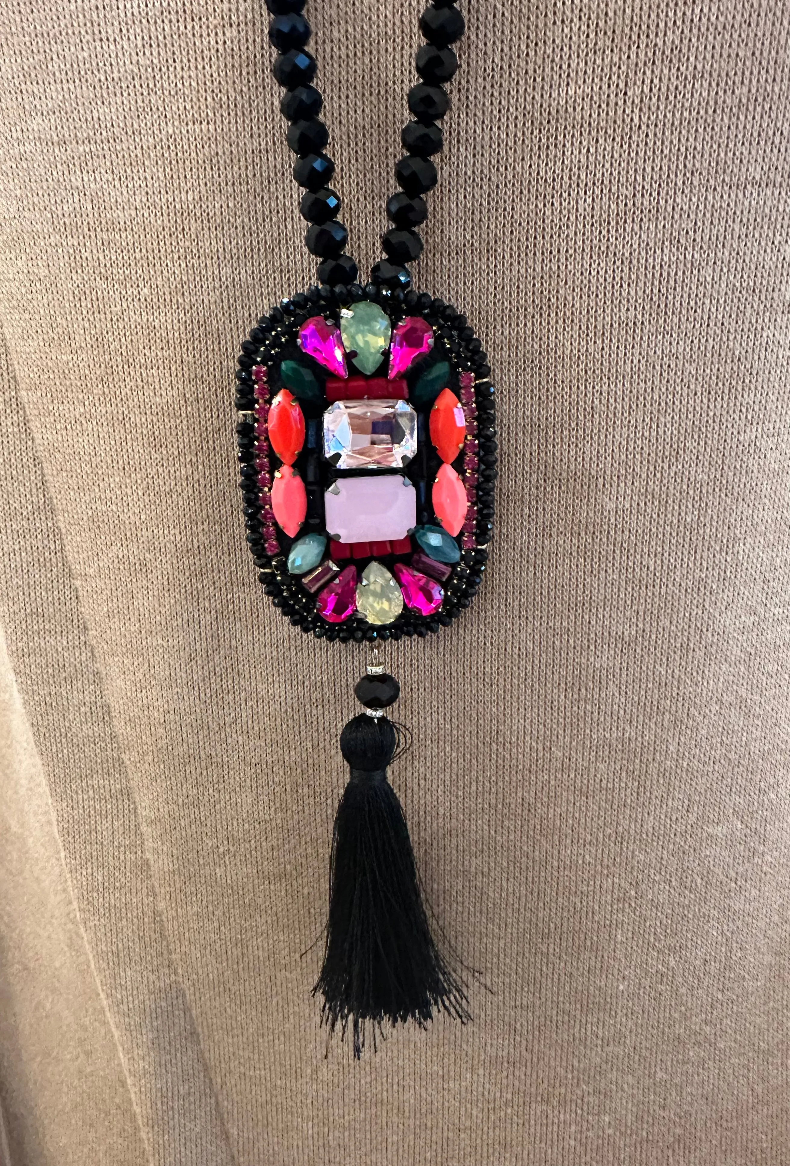 Black & Pink Emma Necklace