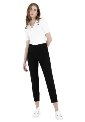 Black High Waist Slim Fit Stretchy Skinny Work Pants - G-Line