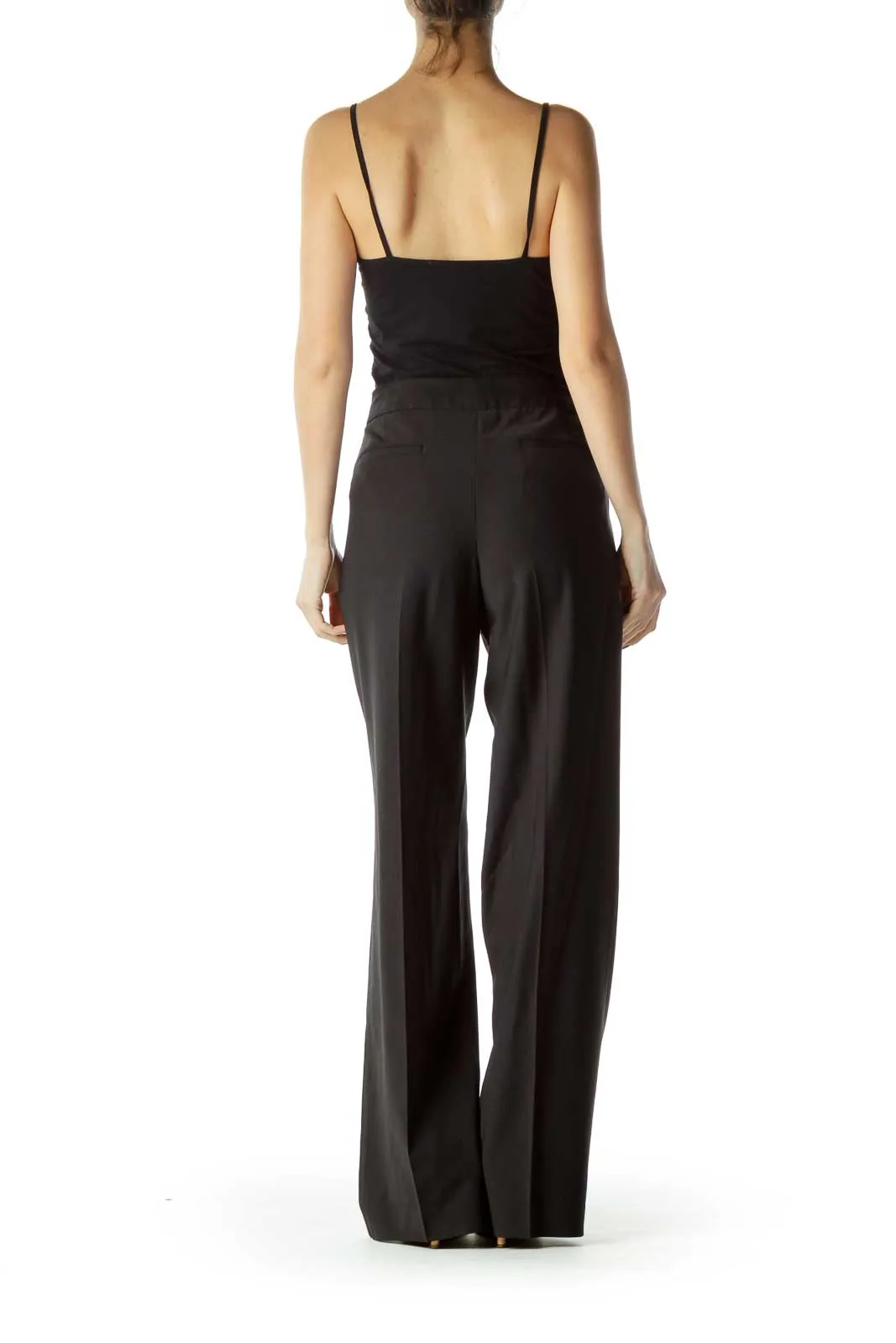 Black Straight-Leg Signature Pants