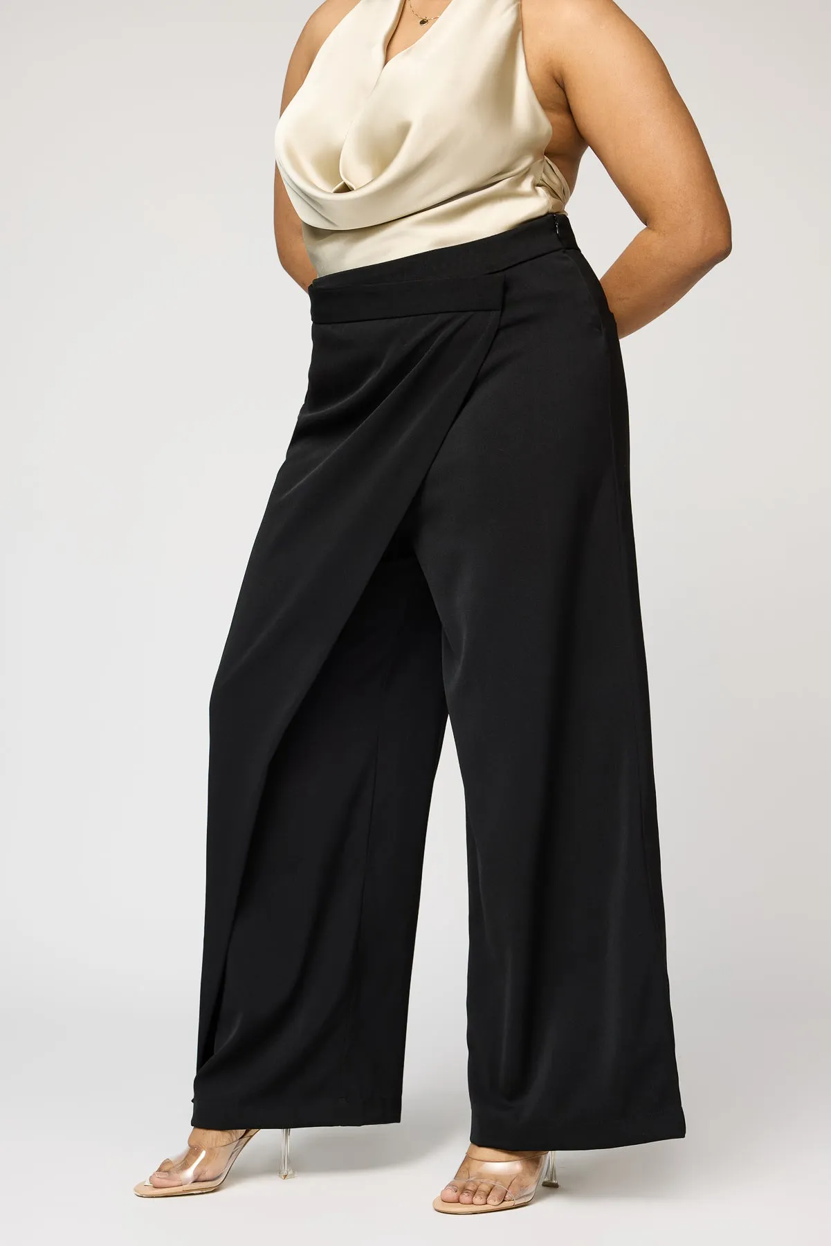 Cinder Black Curve Pareo Korean Pants