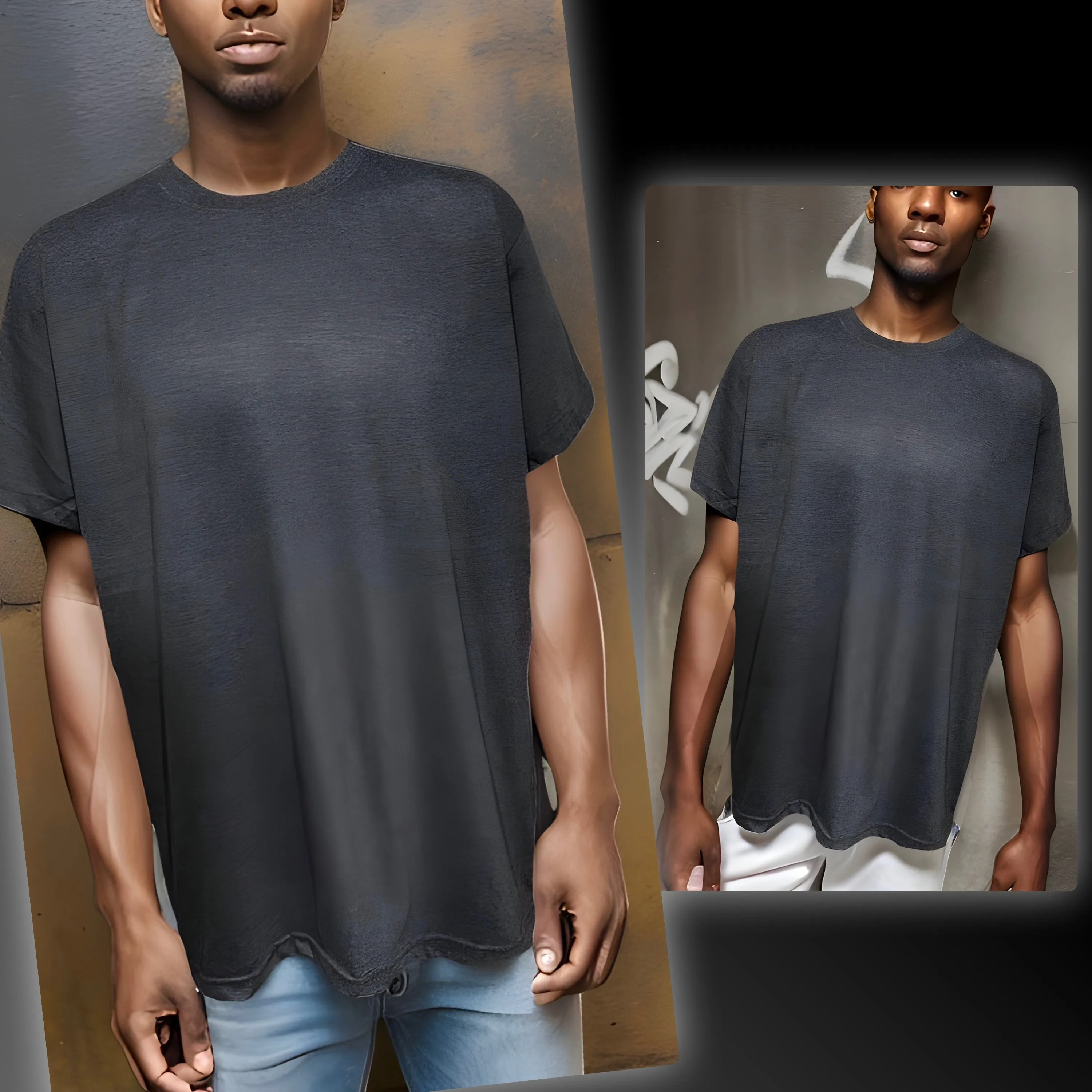 ^COTTON BEST^ ~CHARCOAL GREY~ COTTON SHORT SLEEVE T-SHIRTS