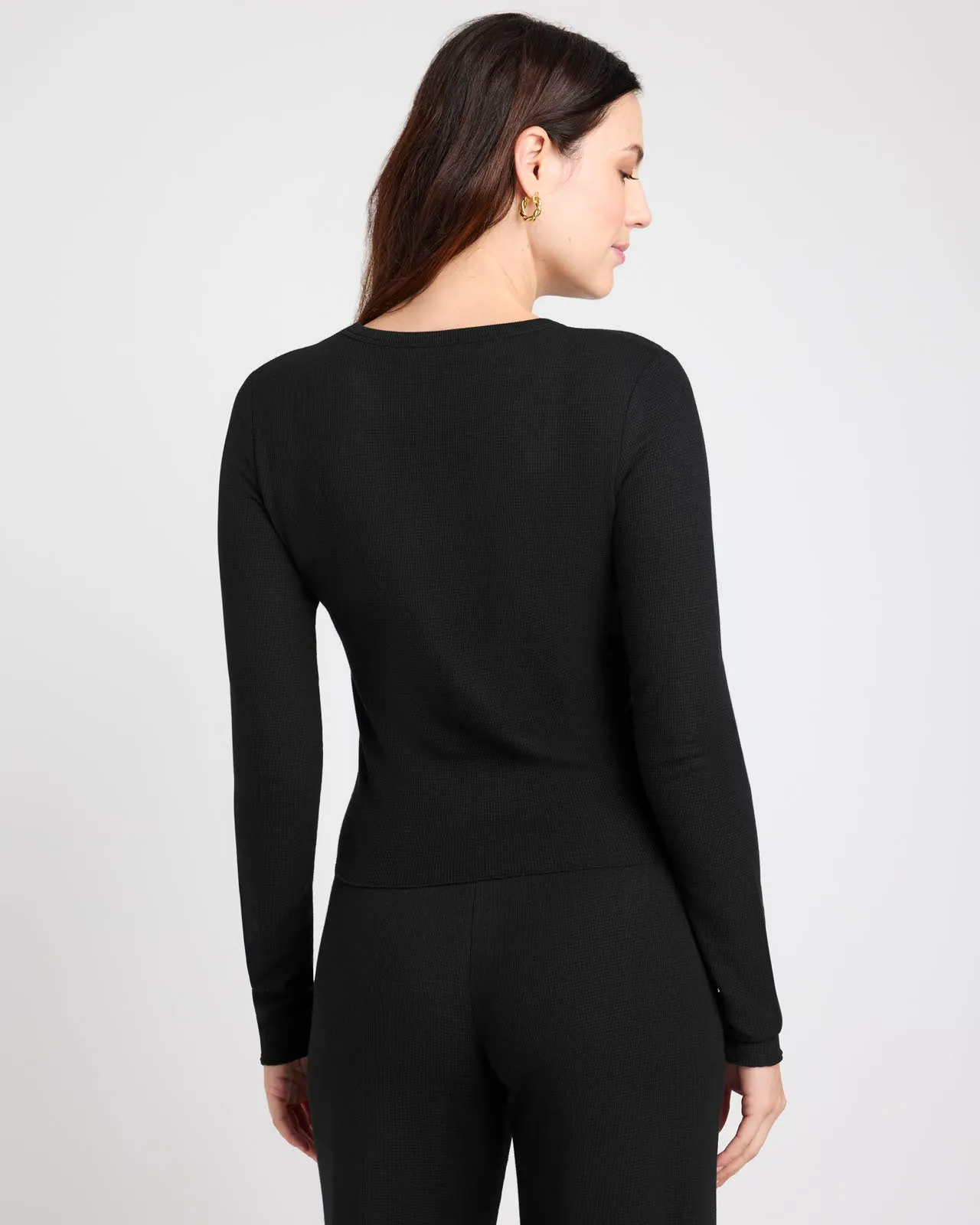 Cropped Thermal LYR Long Sleeve Tee