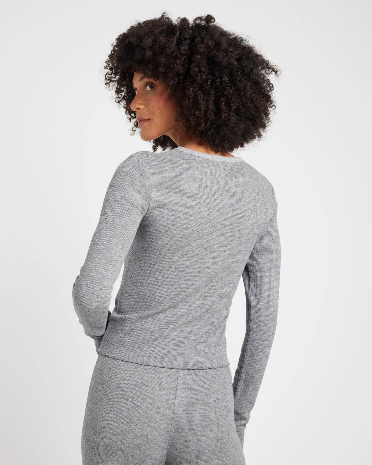 Cropped Thermal LYR Long Sleeve Tee