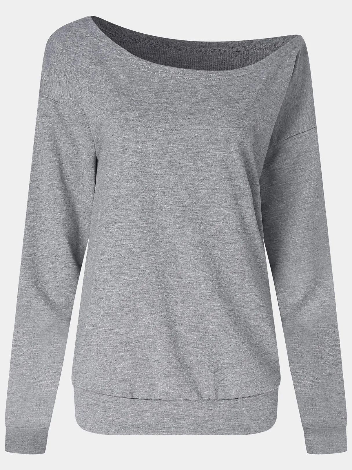 Custom One Shoulder Plain Long Sleeve T-Shirts