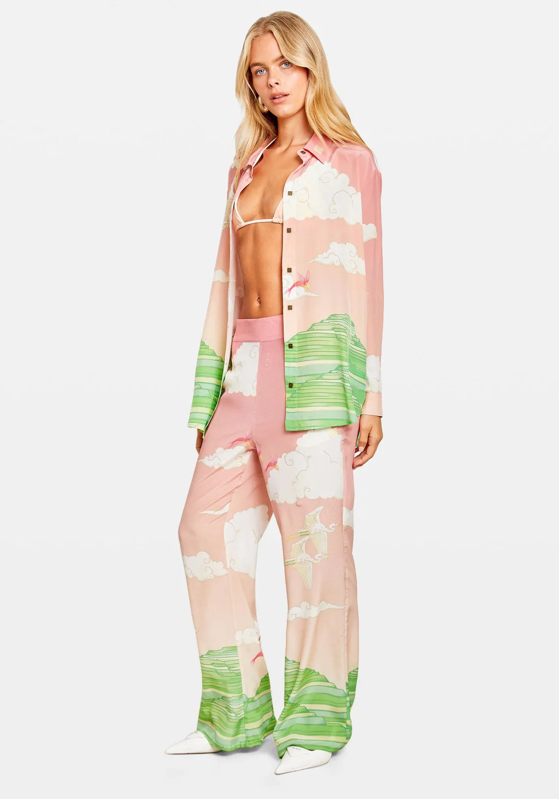 EDEN ILLUSTRATED PINK PANT