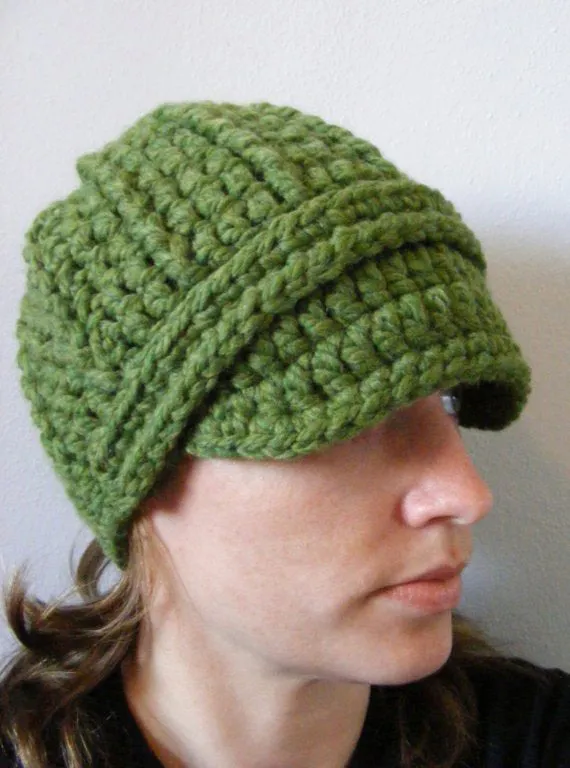 Green buckle beanie winter hat