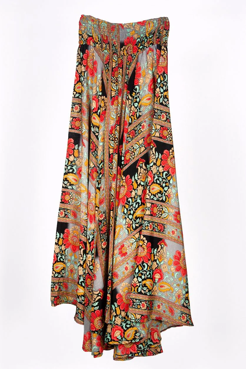 Hera Wide Leg Pants Turquoise Brown