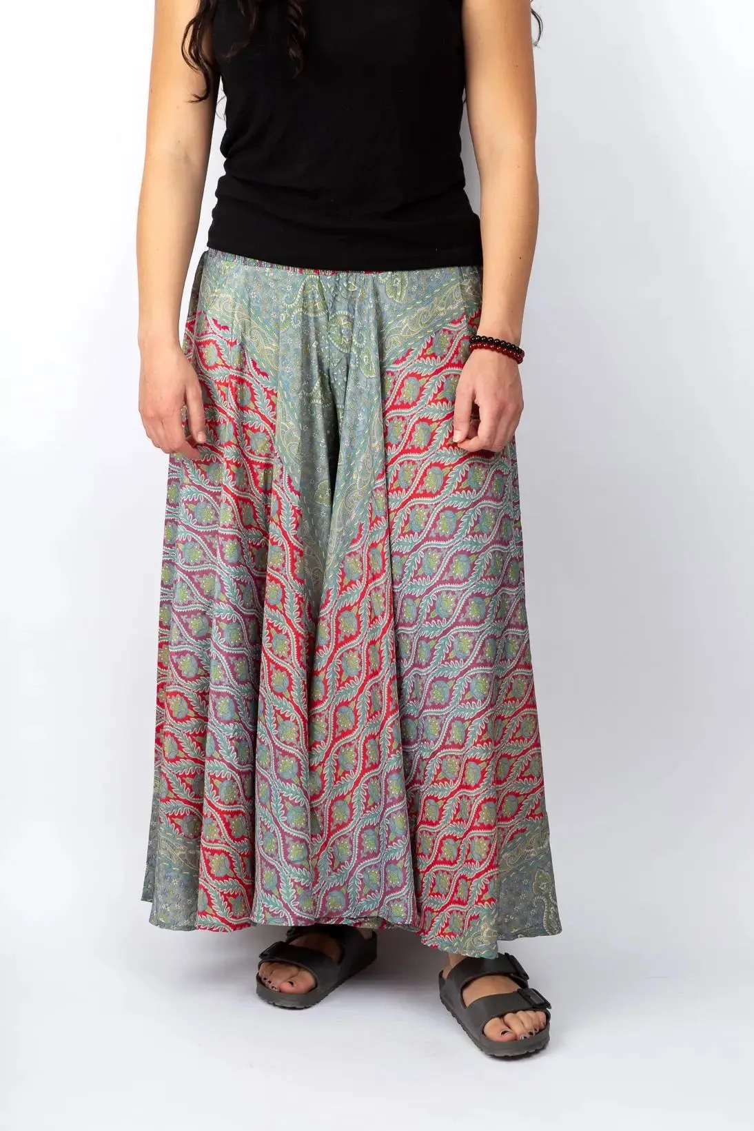 Hera Wide Leg Pants Turquoise Brown