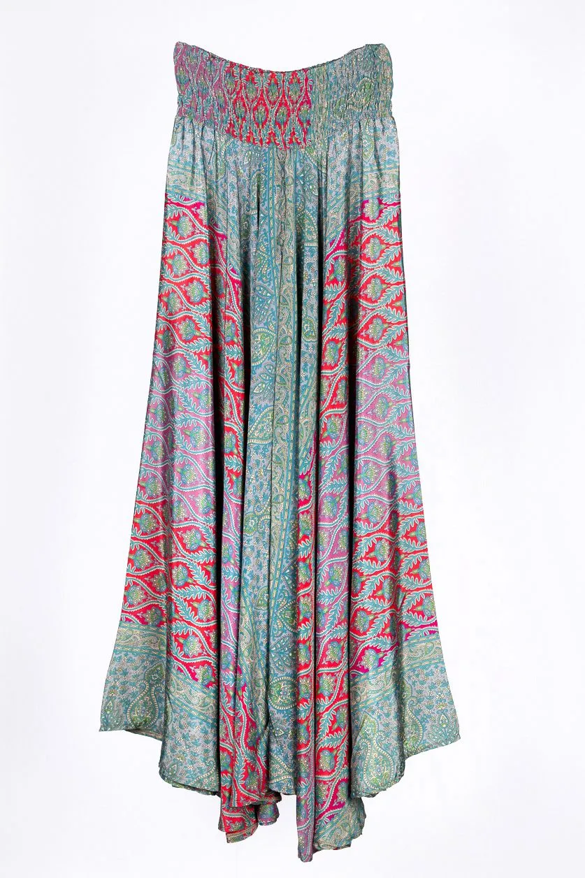 Hera Wide Leg Pants Turquoise Brown