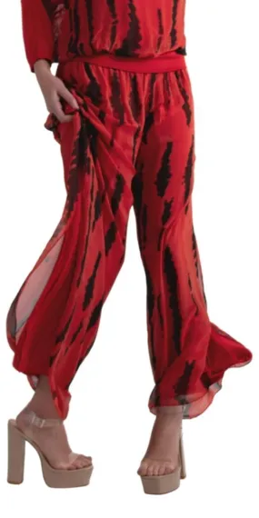 Jasmin Stripe Tie-Dye slit Pant