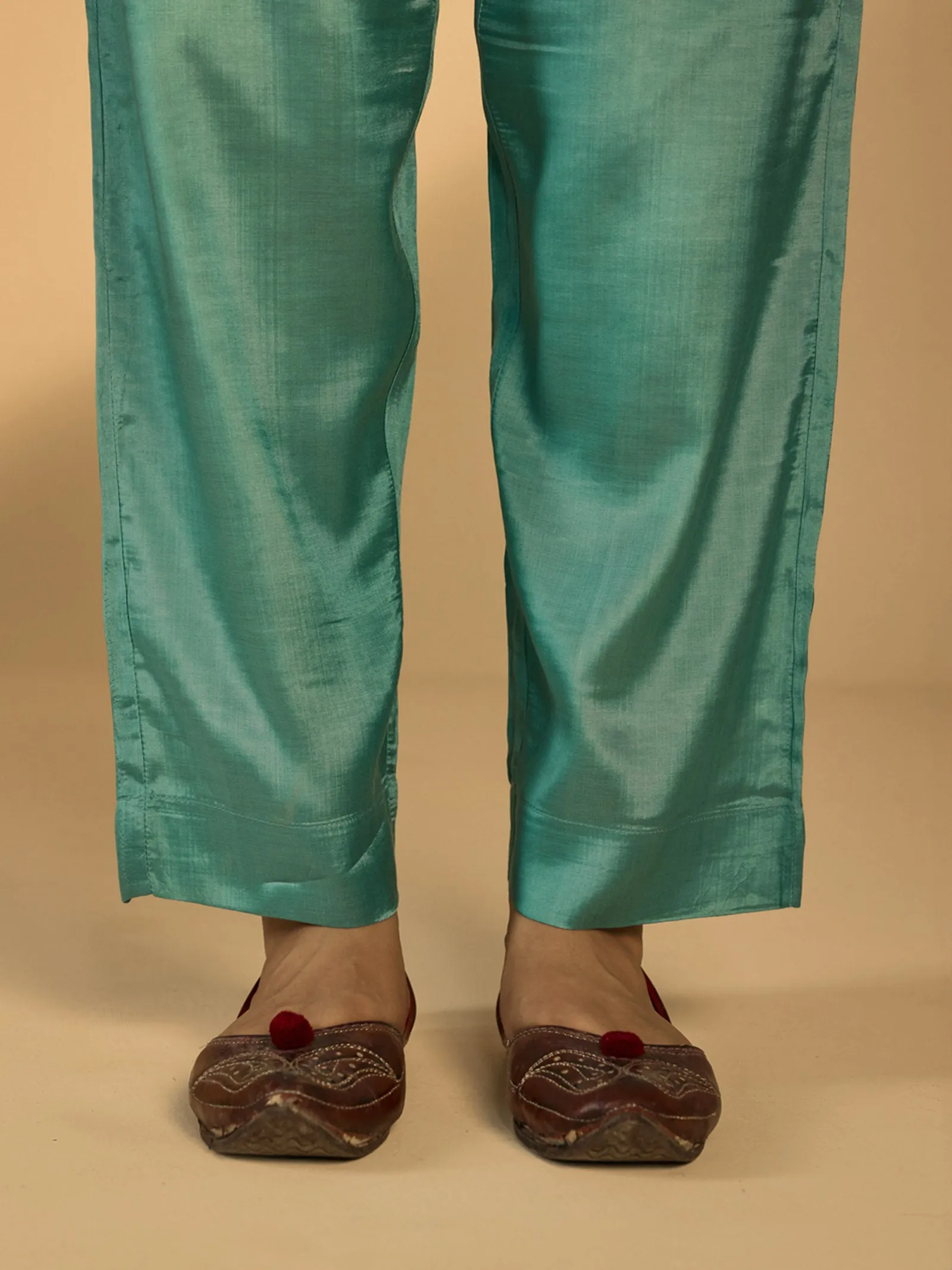 Leaves Bamboo Silk Straight Pant