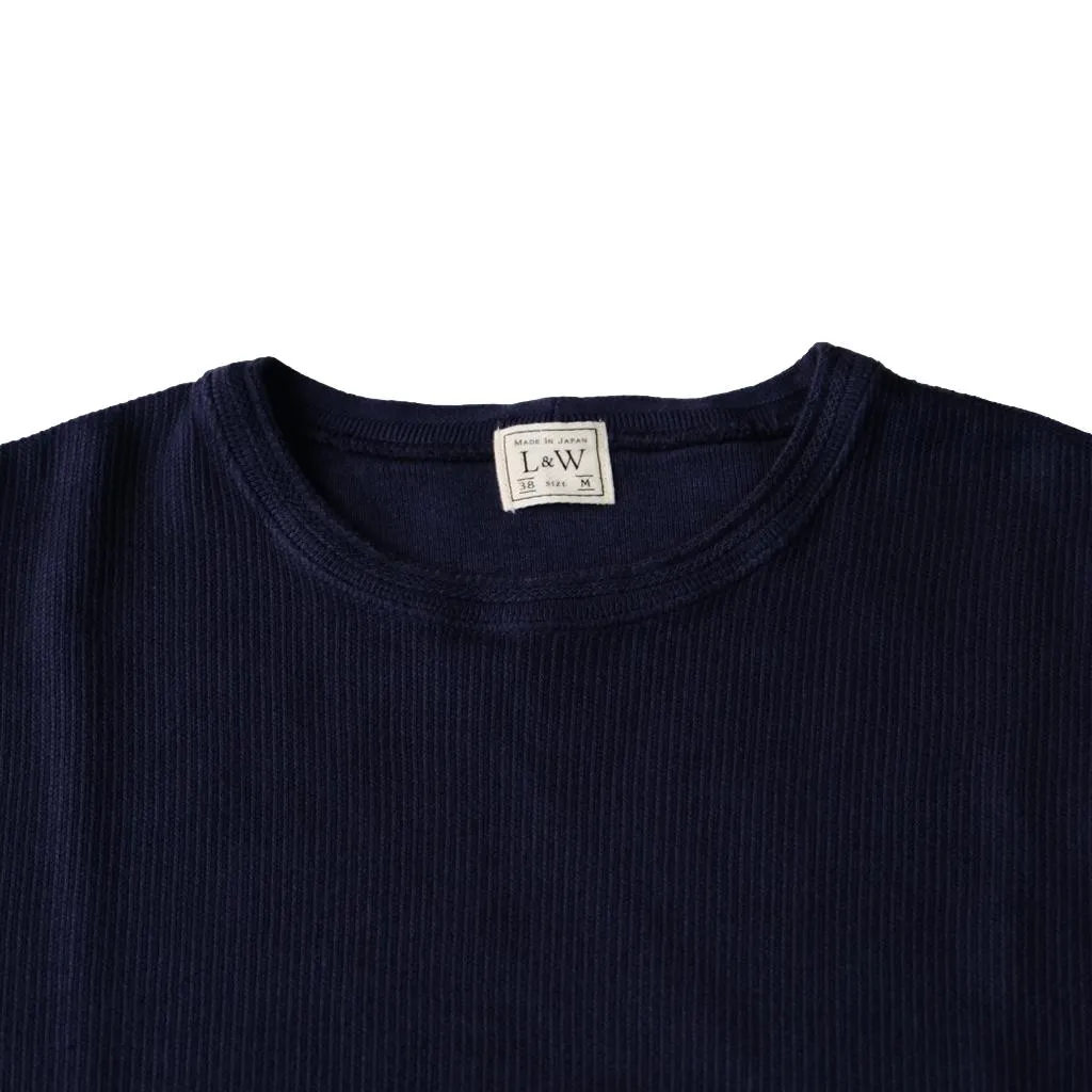 Loop & Weft Classic Royal Rib Knit Crewneck Thermal (Navy)