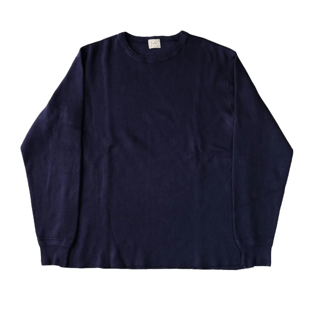 Loop & Weft Classic Royal Rib Knit Crewneck Thermal (Navy)