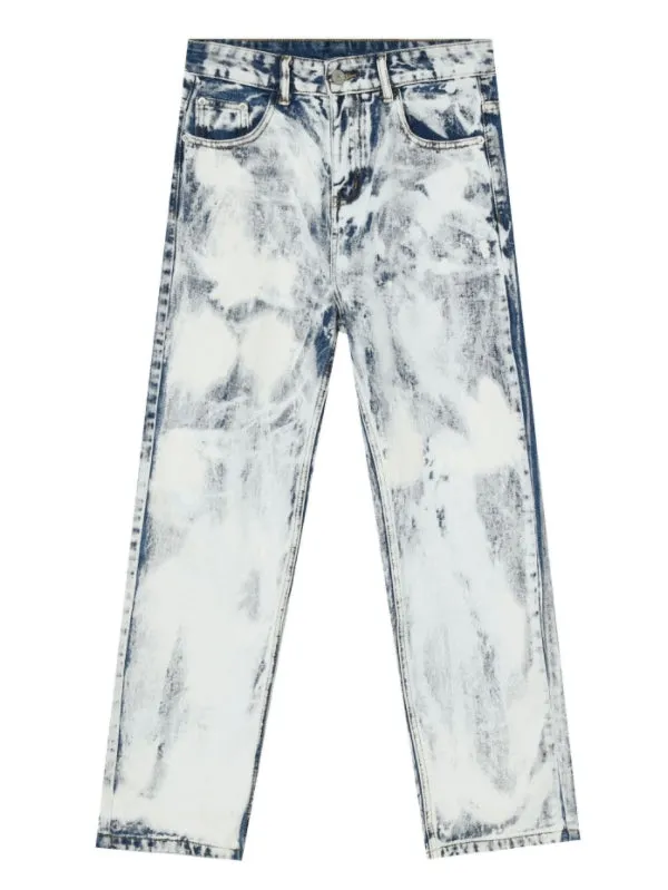 Men’s  Tie-dyed Vintage Loose Straight Jeans