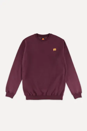 Organic Essential Transplant Sweater Burgundy - 100% Organic Cotton