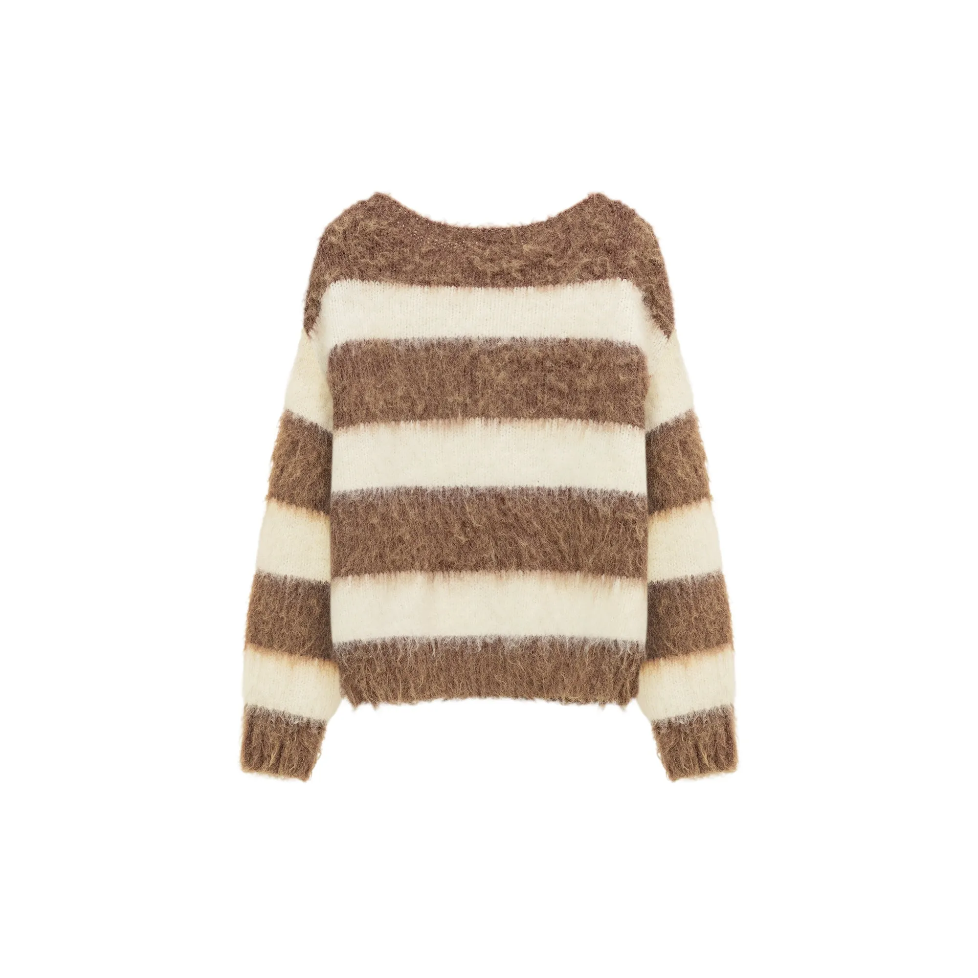 Simple Color Stripe Knit Sweater