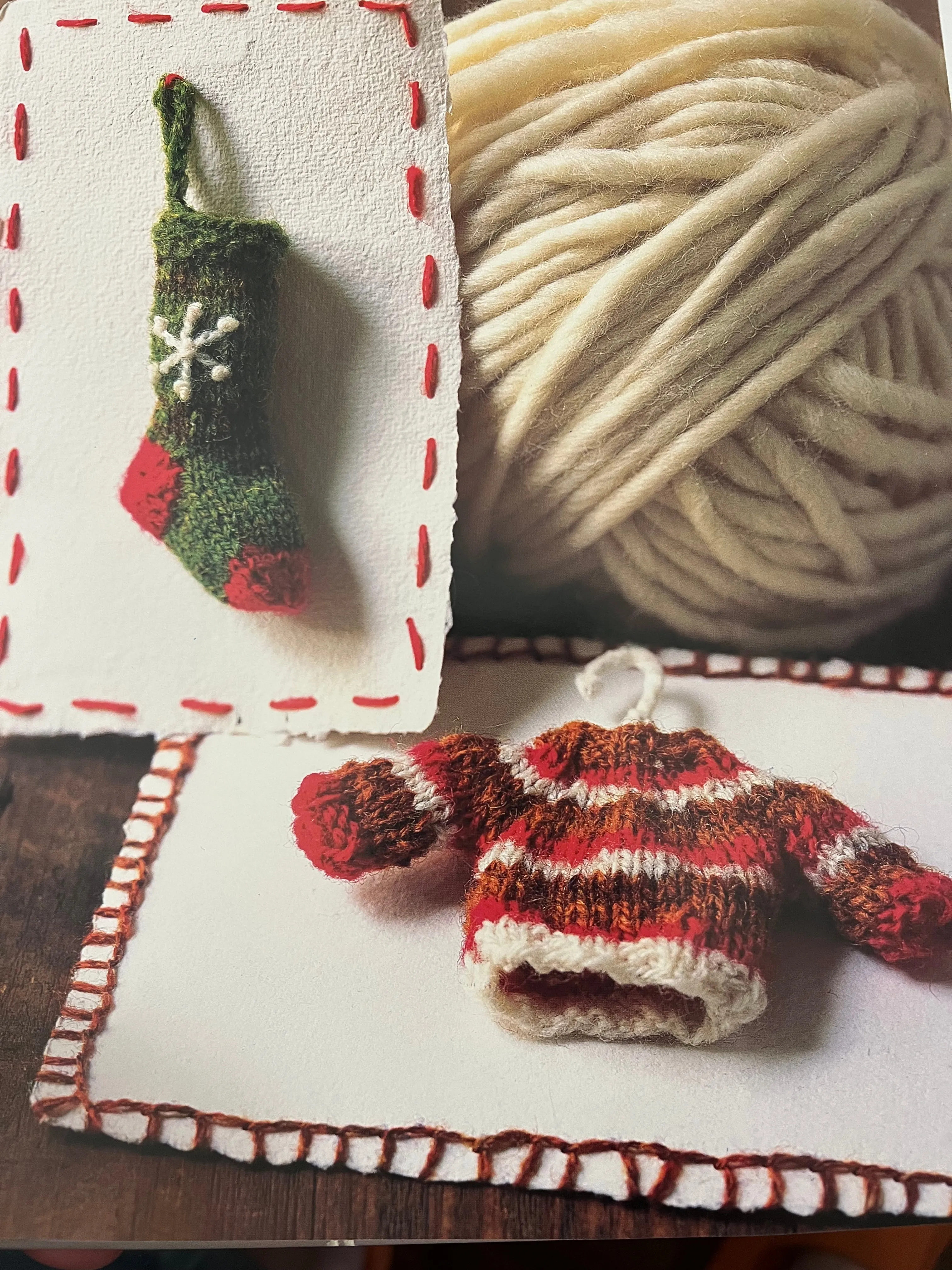 Simple Gifts: Stocking/Sweater minis, knitting kit