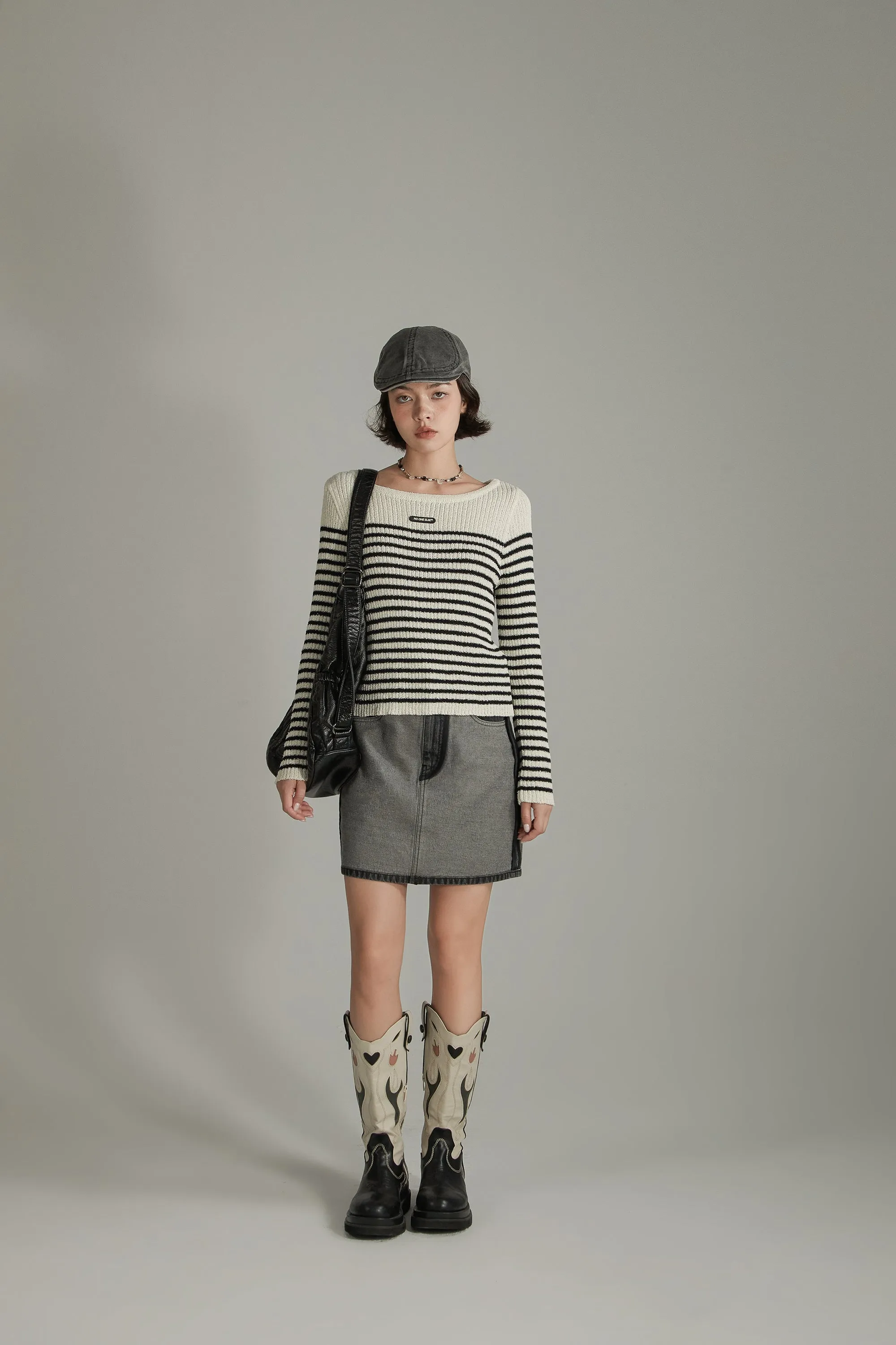 Simple Stripe Knit Sweater