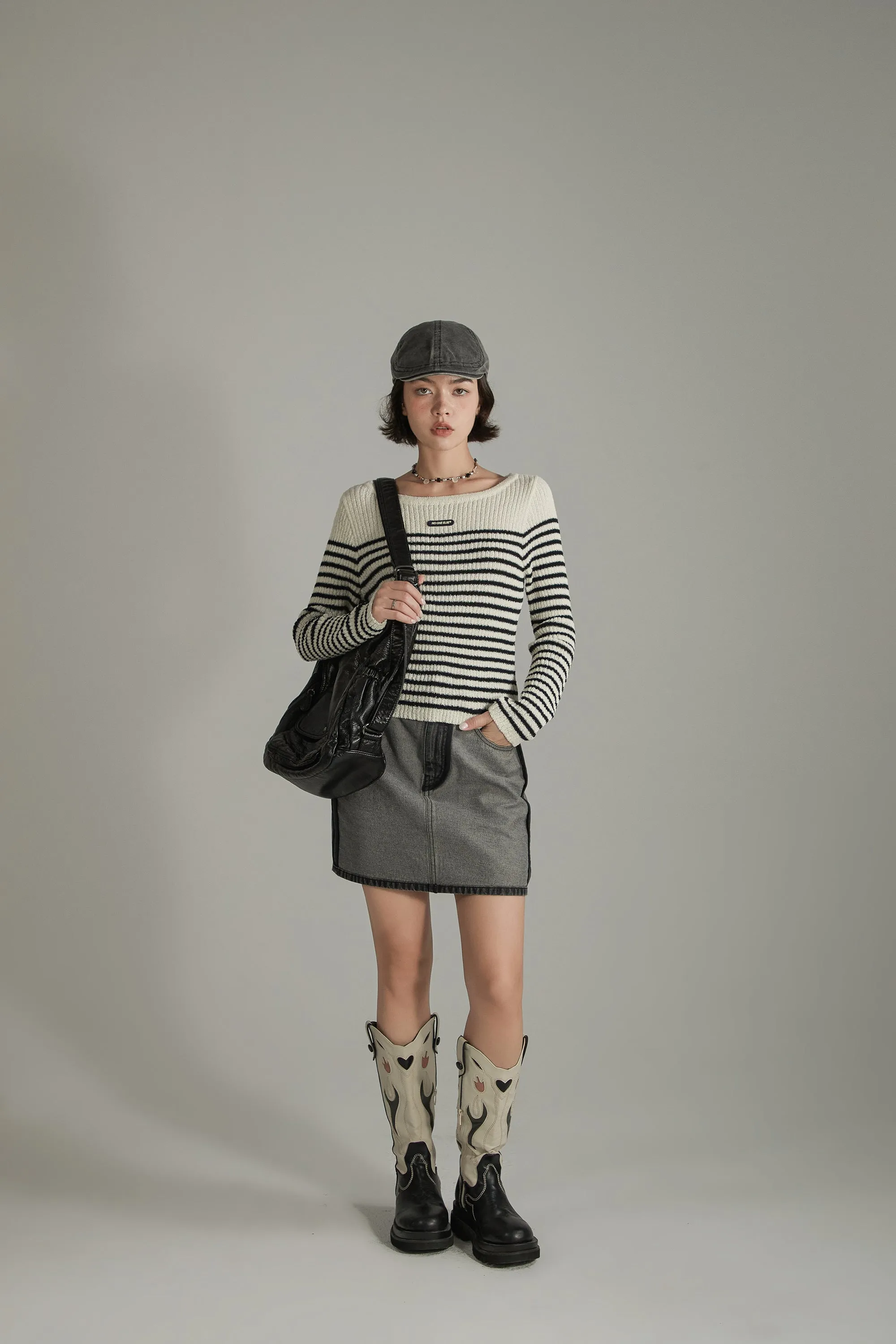 Simple Stripe Knit Sweater