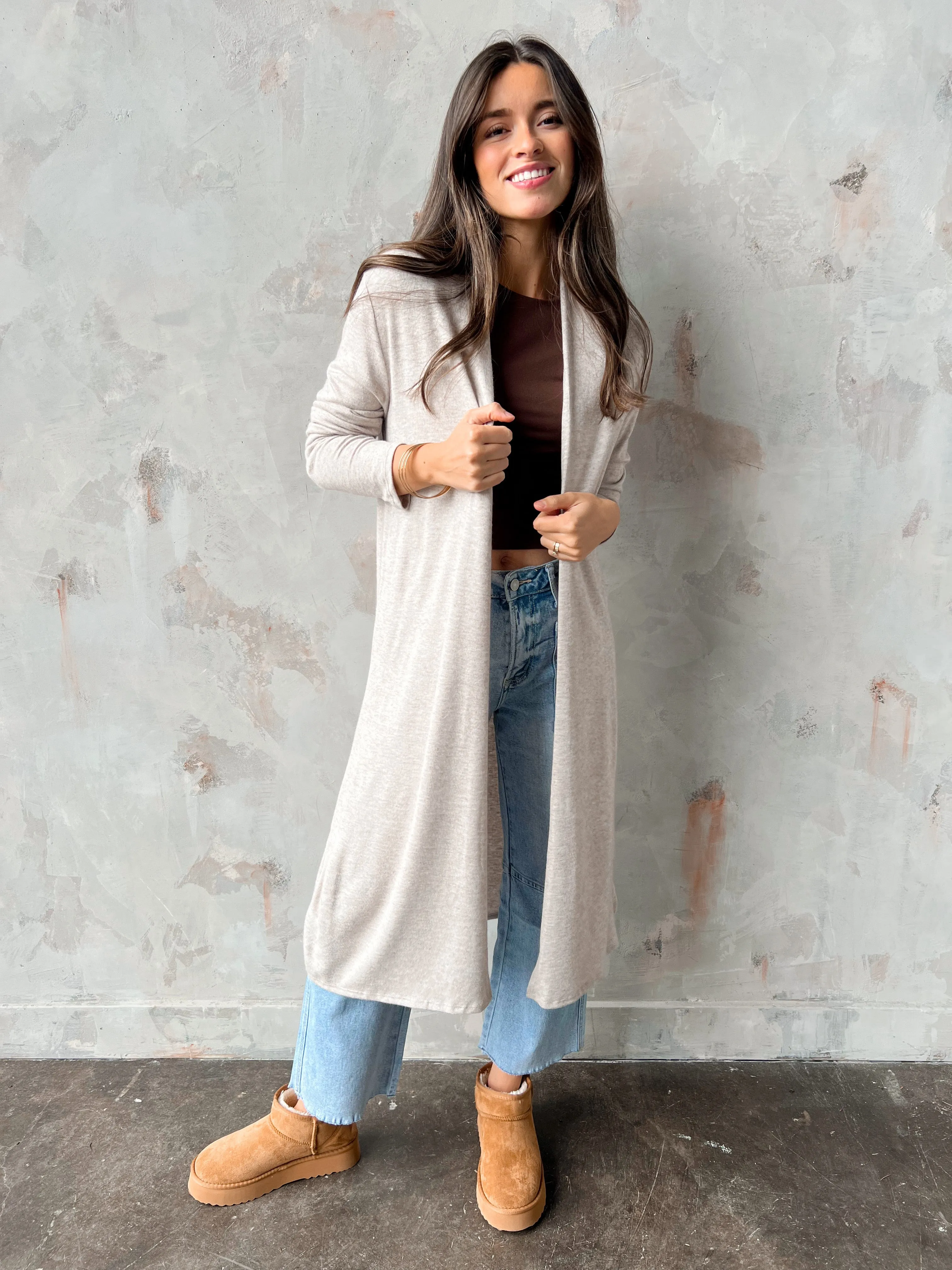 Simple Times Cardigan - OATMEAL