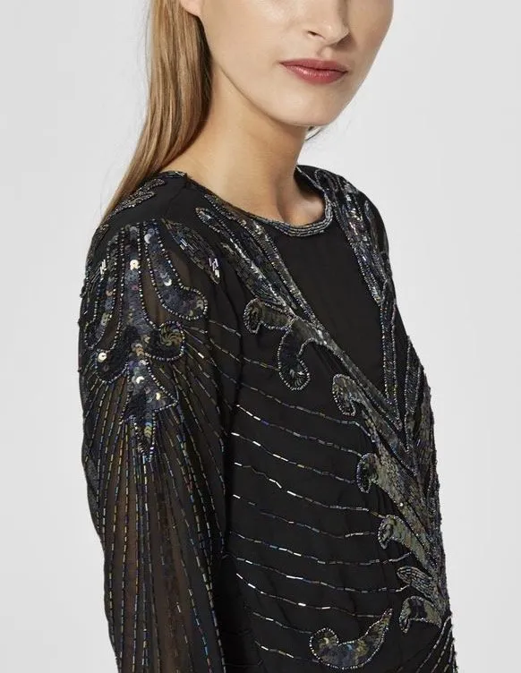 SLFJUNA BEADED DRESS | BLACK