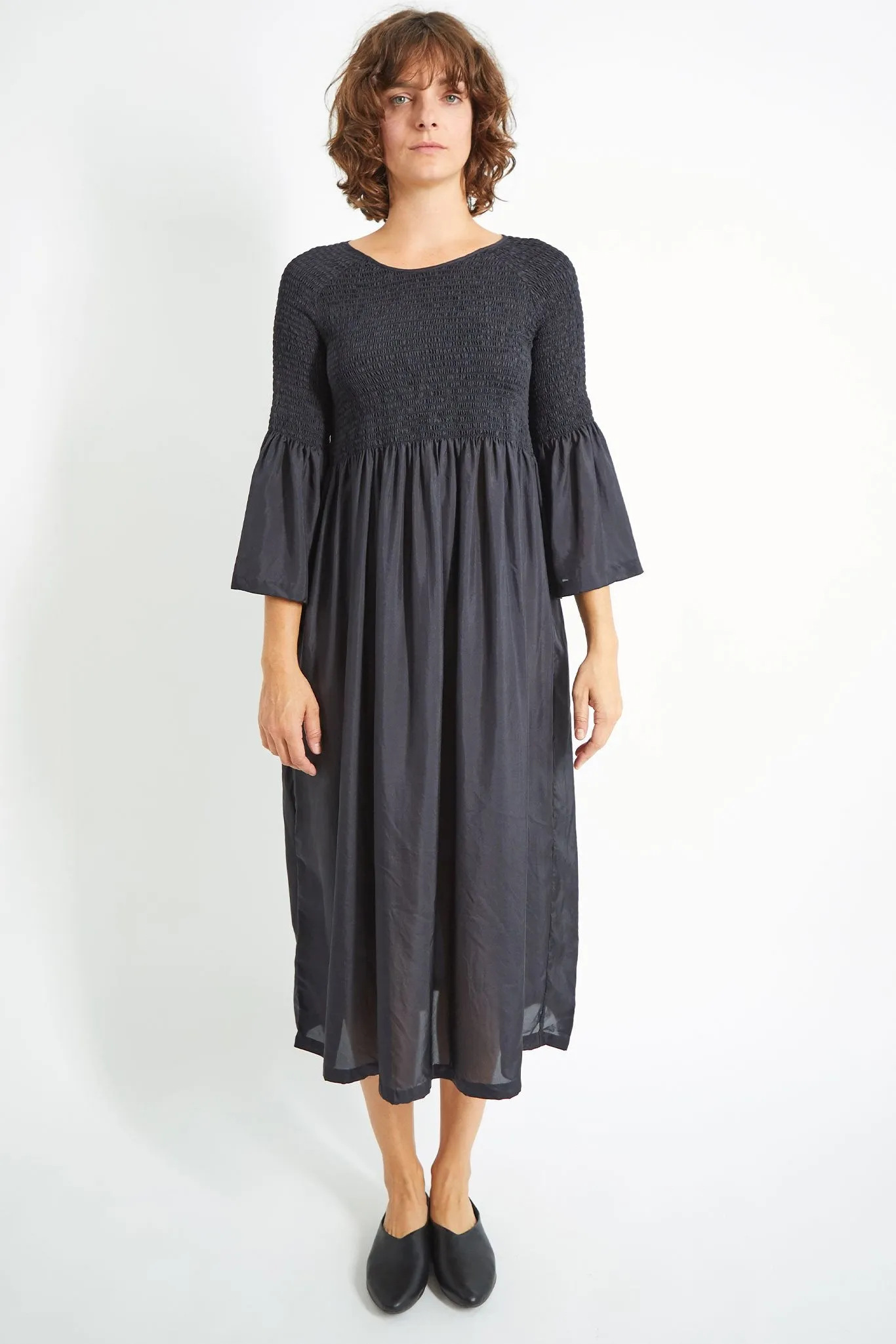 Stella Silk Dress, Black