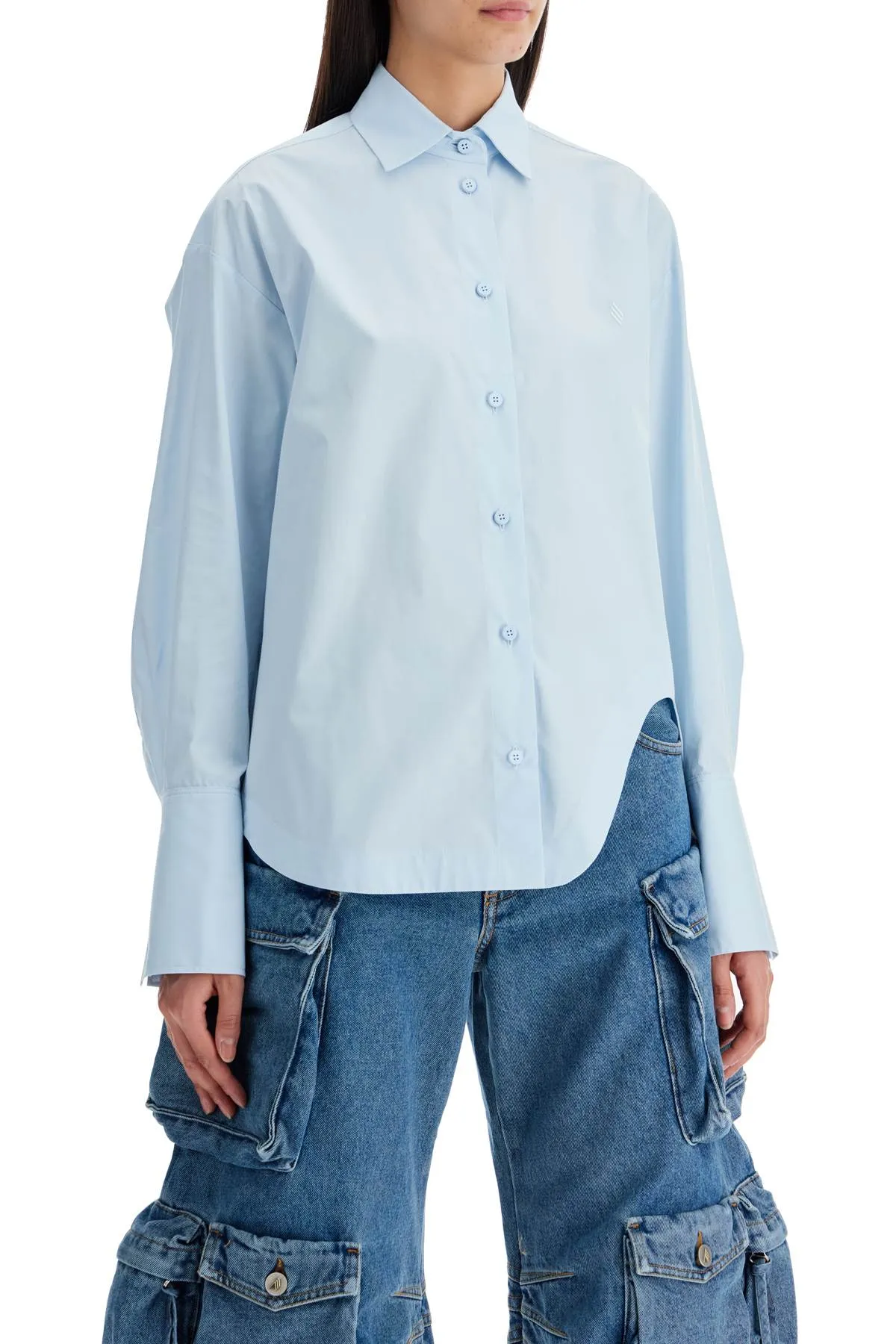 The Attico Eliza Shirt With Shaped Slit