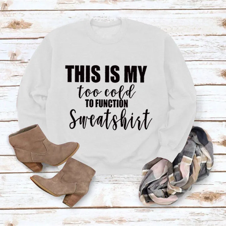 THIS IS MY SIMPLE TOP LS PRINTED LOOSE SWEATER