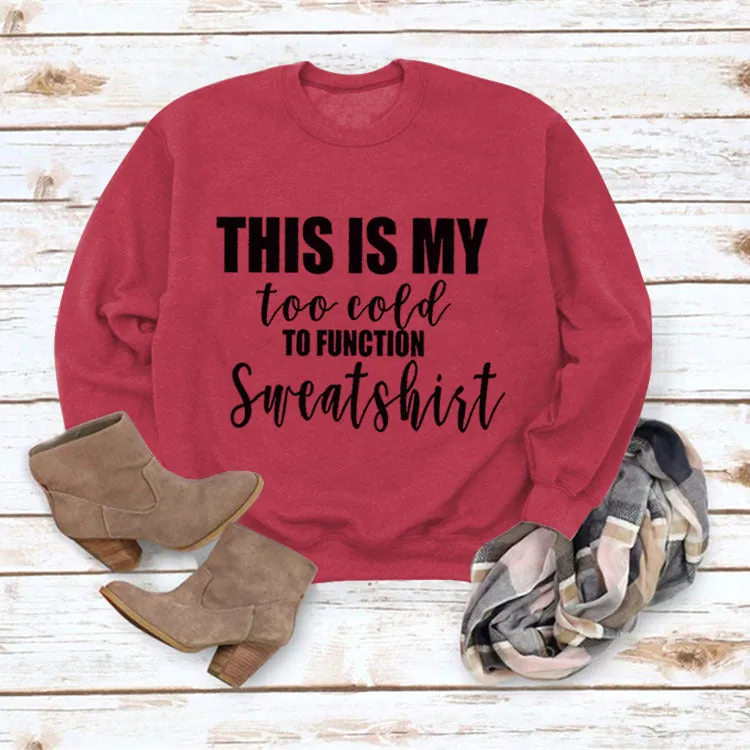 THIS IS MY SIMPLE TOP LS PRINTED LOOSE SWEATER