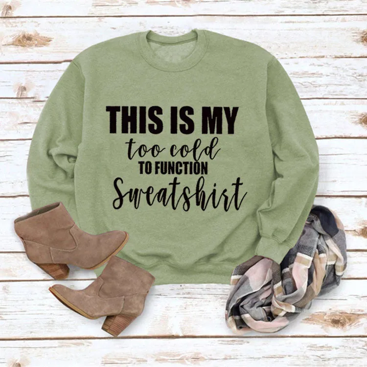 THIS IS MY SIMPLE TOP LS PRINTED LOOSE SWEATER