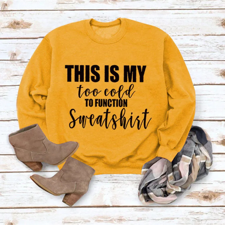 THIS IS MY SIMPLE TOP LS PRINTED LOOSE SWEATER