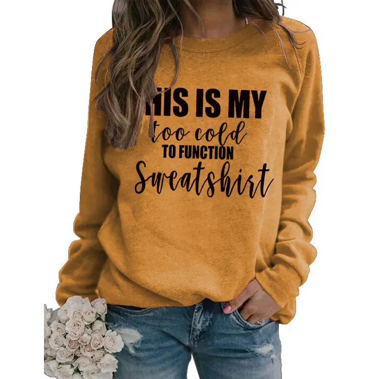 THIS IS MY SIMPLE TOP LS PRINTED LOOSE SWEATER