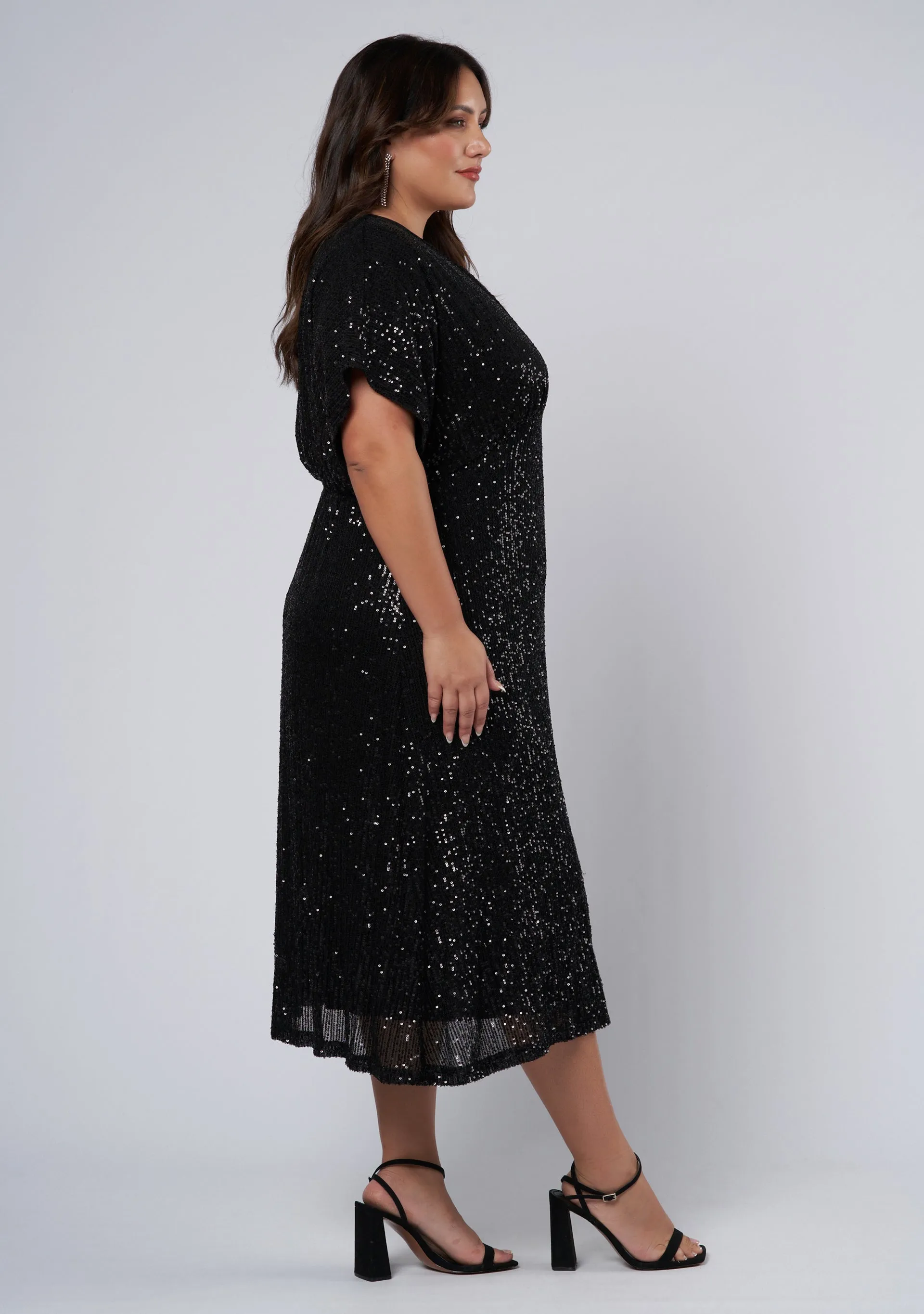 Want you Sequin Midi Dress